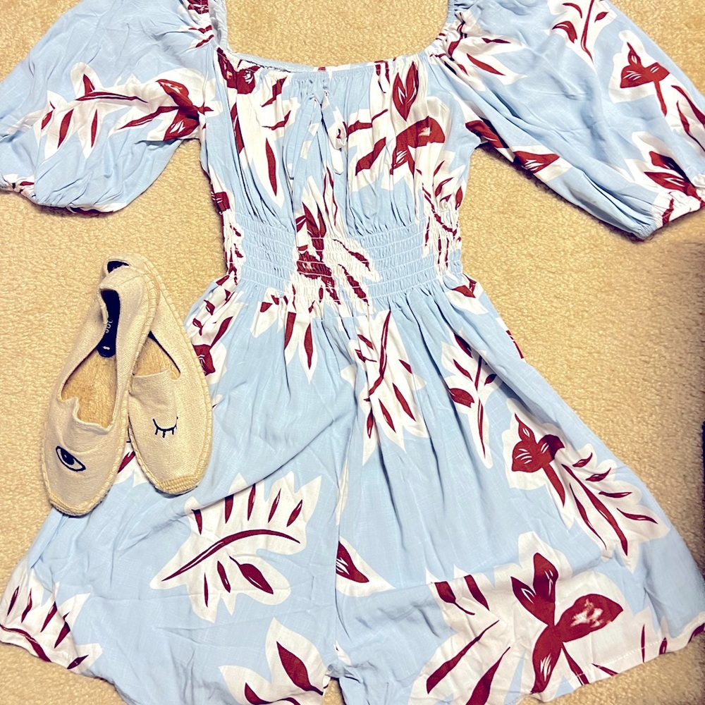 Beautiful summer blue romper